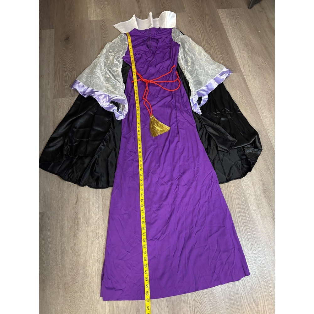 Leg Avenue Deadly Dark Queen Costume 4pc Set Purple Dress Cape Crown 85633 M/L - Picture 9 of 14